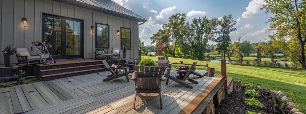 a meticulously constructed deck in polk city, featuring robust concrete footings under clear blue skies, exemplifies the fusion of safety and durability in outdoor spaces.