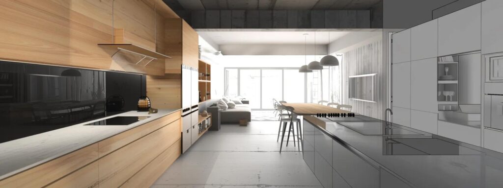 Is 2025 the Year for Your Kitchen Remodel With Busy Builders? 4 a sleek, modern kitchen renovation in an urban setting showcases busy builders collaborating with homeowners over detailed plans and samples, emphasizing budget-friendly design choices and stylish materials.