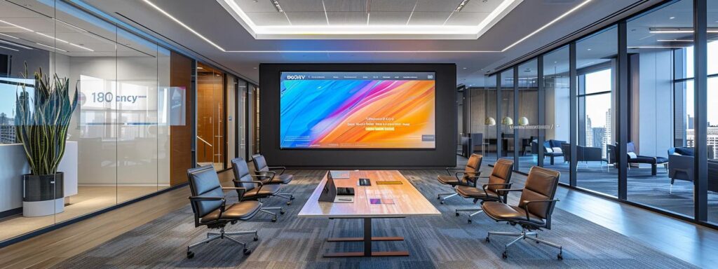Custom Deck Builder: Expert Solutions from Busy Builders 3 a sleek, modern office space showcases a vibrant presentation on a large screen, emphasizing the impressive benefits of choosing busy builders for custom deck projects, with a focus on professionalism and customer-centered service.